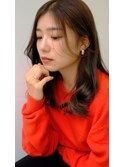 大人可愛い 韓国風バング THREE