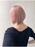 ピンクベージュハイトーンブリーチダブルカラー浦和髪質改善