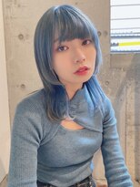 ルービック 和歌山(Rubik's)&nbsp;マッシュウルフ_韓国風ブルーカラーマッシュショートボブウルフ