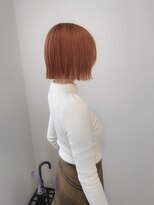 ゴーズゴードットビー 吉祥寺(go s go .b)&nbsp;オレンジカラー/ボブ/切りっぱなし/ぱつっとボブ/ぱっつん