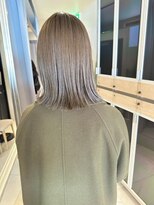 ヘアサロンガリカアオヤマ(hair salon Gallica aoyama)&nbsp;【坂本拓麻】透明感ベージュ/切りっぱなしボブ/外ハネボブ<青山>