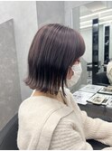 ミニボブ外ハネボブくびれ透明感グレージュベージュブリーチなし