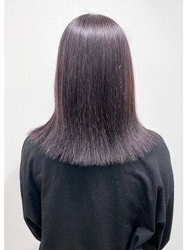 アンリ(Anli) 【tomomi*パープルアッシュ*ぷつっとcut*ブリーチ1回*艶髪】