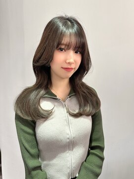 ハピネス 梅田茶屋町店(HAPPINESS) オリーブベージュ/レイヤーカット