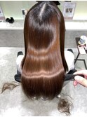 縮毛矯正髪質改善カラー艶カラートリートメントレイヤーカット