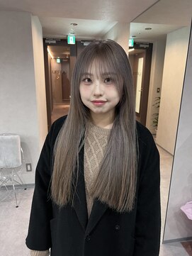 クム 横浜(qumu) 【qumu横浜】ミルクティーグレー×ブリーチダブルカラー