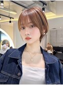 ショート ボブ インナーカラー 韓国風5416