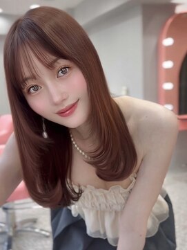 ボタン シブヤ(VOTAN SHIBUYA) ナチュラルハイライトでつくるピンクベージュカラー