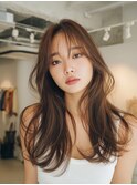 韓国/髪質改善/レイヤーカット/セミロング/小顔/透明感カラー