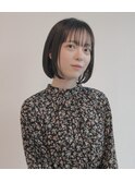 シースルーバングのボブスタイル！