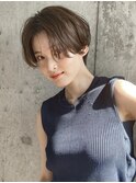 ハンサムショート/耳掛け/丸みショート/ショートボブ/マッシュ