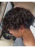 波巻きパーマ