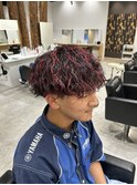 波巻きパーマ
