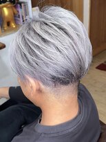 ブレイズヘアー(BLAZEhair)&nbsp;【ハイトーンショート】脱白髪染めシャドールーツ×ブリーチ２回