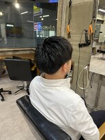 タメ(tame-)&nbsp;サーフカール/フェザーパーマ/ブルーブラック【都賀/メンズ】