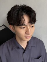 メンズココ 清澄白河店(MENS COCO)&nbsp;韓国風センターパートフェザーショートフェザーパーマ