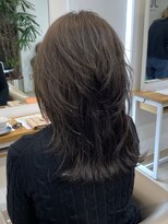 ジュエ ヘアー デザイン(Jue hair design)&nbsp;ハッシュカット/ミディアムウルフ/透明感カラー/30代/西三河