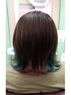 パワーオブヘアーセイカ(Power of Hair Seika) 外ハネ+インナーカラーボブ♪