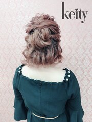 ふんわりボブハーフ【TEL予約でお得】ヘアセット￥2300→￥2100