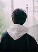 爽やかアップバングパーマ