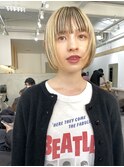 ショートボブ/リバースインナーカラー_下北沢