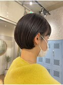 ナチュラルボブミニボブ前下がりボブ黒髪ショートボブ20代30代