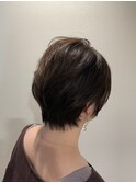 大人ショート×アッシュベージュ