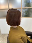 秋冬ブラウン内巻きボブ