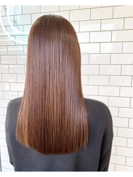 サード(ThairD) 髪質改善/縮毛矯正/ベージュピンク/レイヤーロング/30代40代50代