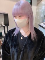 ベレーザ 渋谷(BELEZA)&nbsp;7105ニュアンスカラーラベンダーパープル韓国レイヤーロング