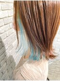 10代20代◎ハイトーンインナーデザインカラー美髪ヘアー池袋