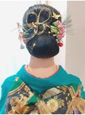 和装ヘア　つやっとシニヨン