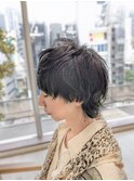 顔周りショートウルフカット 30代40代50代60代白髪染め