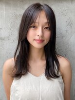 エトラ 渋谷店(etora) 前髪 ネビージュ ボブルフ 黒髪 ワンレン 小顔 "