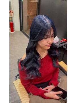 ココット 京橋店(cocotte) 艶髪ネイビーブルーカラー