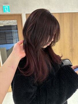 ラミエ バイ メルト 吉祥寺(lamie by melt) 【小川】ピンクブラウン/きりっぱなし/エアリーロング