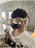 ふわふわシニヨンアレンジ×振袖着付け