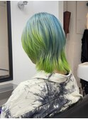 !ダブルカラーハイトーンカラーケアブリーチインナーカラー#原宿
