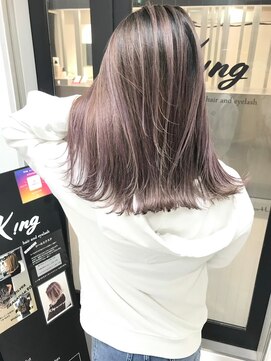 キング(K!ng) 縮毛矯正髪質改善ハイライトレイヤーカット枚方美容室エクステ