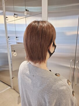 オーガニック リブ 川越(organic+live) くびレイヤー前髪ベージュエモージュグレージュ