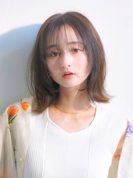 オーバーヘアー 尼崎店(over hair) 【over hair】ヘーゼルブラウンカラー×ふんわり外ハネボブ