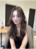 韓国レイヤーウェーブヘア顔周り髪質改善銀座