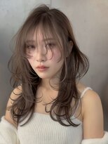 シュルール 所沢プロぺ通り店(chorule) ミディアムレイヤーダークブラウン髪質改善顔まわりカット前髪