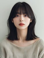 カノエ 福岡香椎店(canoe)&nbsp;黒髪 髪質改善 くびれヘア 韓国ヘア 20代 顔周りカット レイヤー