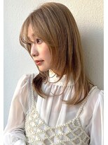 カバーヘア ブリス 川口(COVER HAIR bliss)&nbsp;ハイトーンカラー/ミディアムレイヤー透明感カラー小顔ヘアp川口