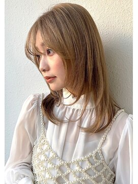 カバーヘア ブリス 川口(COVER HAIR bliss) ハイトーンカラー/ミディアムレイヤー透明感カラー小顔ヘアp川口