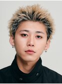 仙台スパイキーショートブリーチ金髪ハイトーン短め刈り上げなし