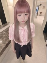 リコ ヘアアンドリラクゼーション 名駅店(LICO HAIR&RELAXATION) デザインカラー ペールピンクカラー