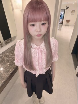 リコ ヘアアンドリラクゼーション 名駅店(LICO HAIR&RELAXATION) デザインカラー ペールピンクカラー