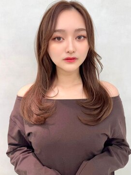 アッシュ 茗荷谷店(Ash) 大人可愛いマロンベージュ×韓国風レイヤー